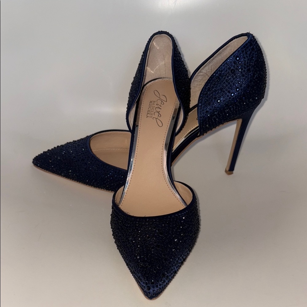 Jewel Badgley Mischka Blue Stiletto 2.5 inch Heels